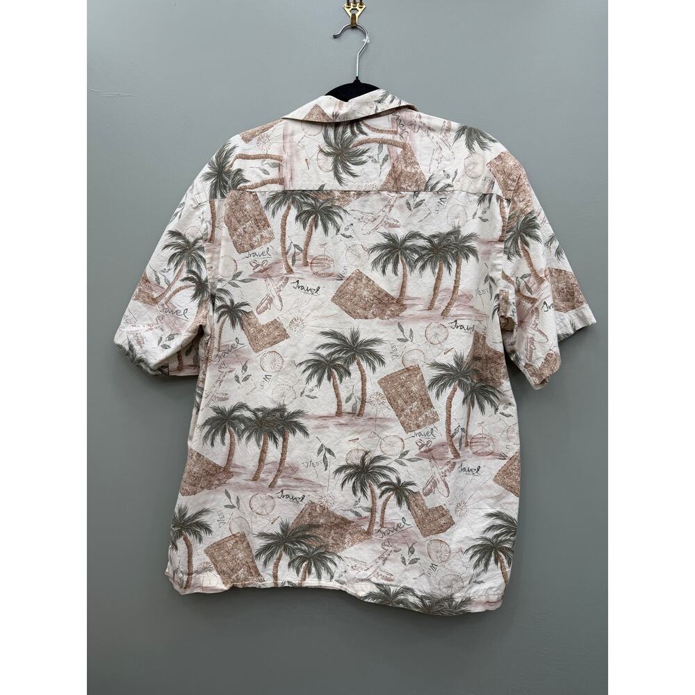 Batik Bay Hawaiian Shirt Men L Cotton Palm Tree Travel Aloha Camp Shirt - Picture 3 of 3